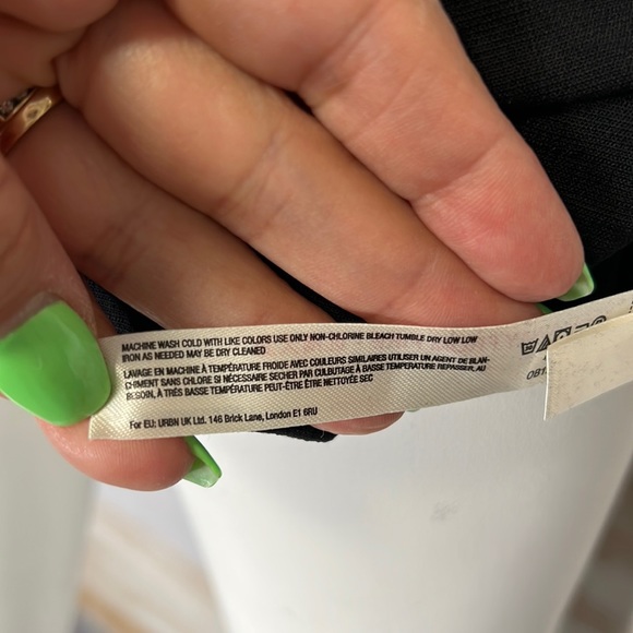 Free People Bring It Back Printed Cut-Out dress black size medium - Picture 5 of 8